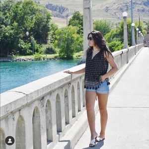 Madewell Scatterblock Tassel Top